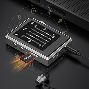 HiFi MP3 Music Player with Resume Playback Equalizer Audiophiles Bass Heavy Pop Jazz Unique Custom