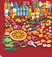 BU6 Christmas play food