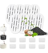 MISFANS Ceramic Cat Water Fountain Filters, 8 Pack Replacement Filters &amp; 8 Pack Replacement Pre-F...