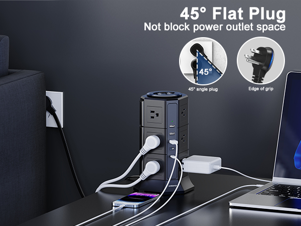 45° Ultra Flat Plug