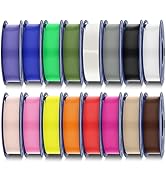 SUNLU 16 Color PETG Filament Bundle Multicolor, PETG 3D Printer Filament 1.75mm, Individually Vac...