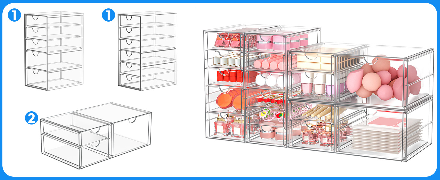 desk organzier with drawers