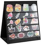 UCEC Foldable Portable Sticker Display Stand-5 Layers Double Sided, No Assembly Sticker Holder Di...