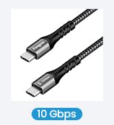 Fasgear USB C to USB C Cable 1.6ft, Type C USB 3.1 Gen 2 10Gbps 4K@60Hz Output 5A 100W Fast Charge