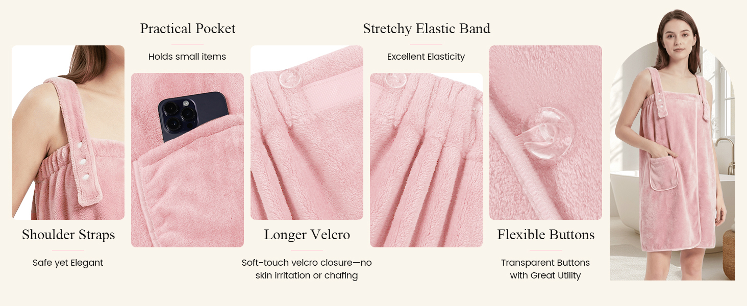 towel wrap for women with straps