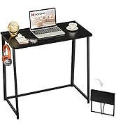 WOHOMO Folding Computer Desk, Small Writing Foldable Desk 31.5", Space-Saving Laptop Table, Easy ...