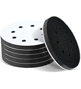 AegisTorq 5 Inch 8 Holes Orbital Interface Pads, 6pcs Foam Sanding Pads for Orbital Sander, Inter...