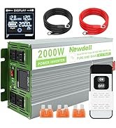 Newdeli 2000 Watt Power Inverter 12V DC to 110V 120V AC Pure Sine Wave Inverter with LCD Display,...