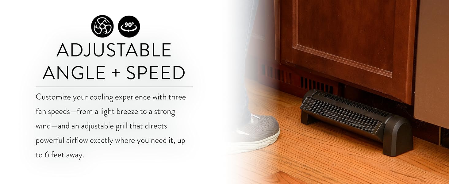 Treva Body Breeze Rechargeable on ground with person standing by it