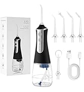 Water Flosser Cordless for Teeth - 50 Days Battery Life, 300ML Portable Oral Irrigator with 5 Tip...