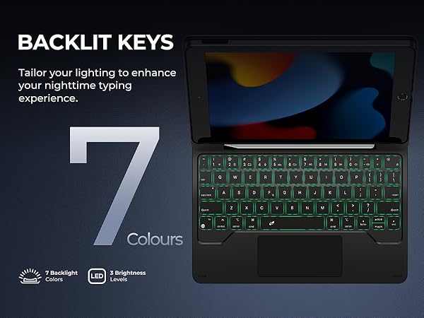 keyboard case for iPad 9th/8th/7th