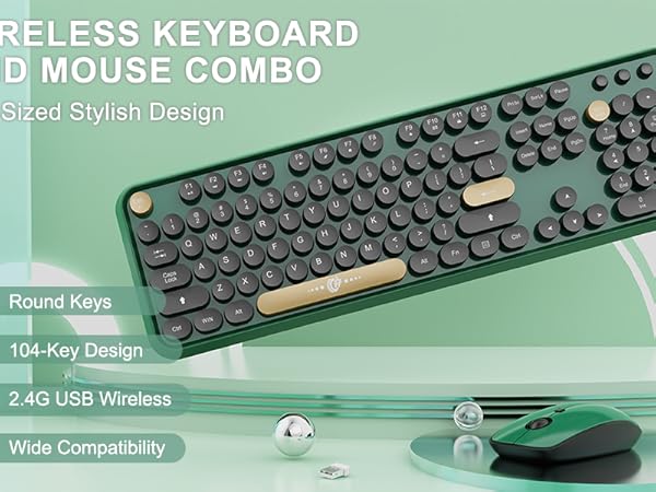 Wireless Keyboard and Mouse Combo