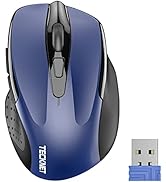 TECKNET Wireless Mouse, 2.4GHz Ergonomic Computer Mouse, Portable Cordless Mice, 5-Level 2400 DPI...