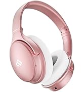 INFURTURE Rose Gold Active Noise Cancelling Headphones with Microphone Wireless Over Ear Bluetoot...
