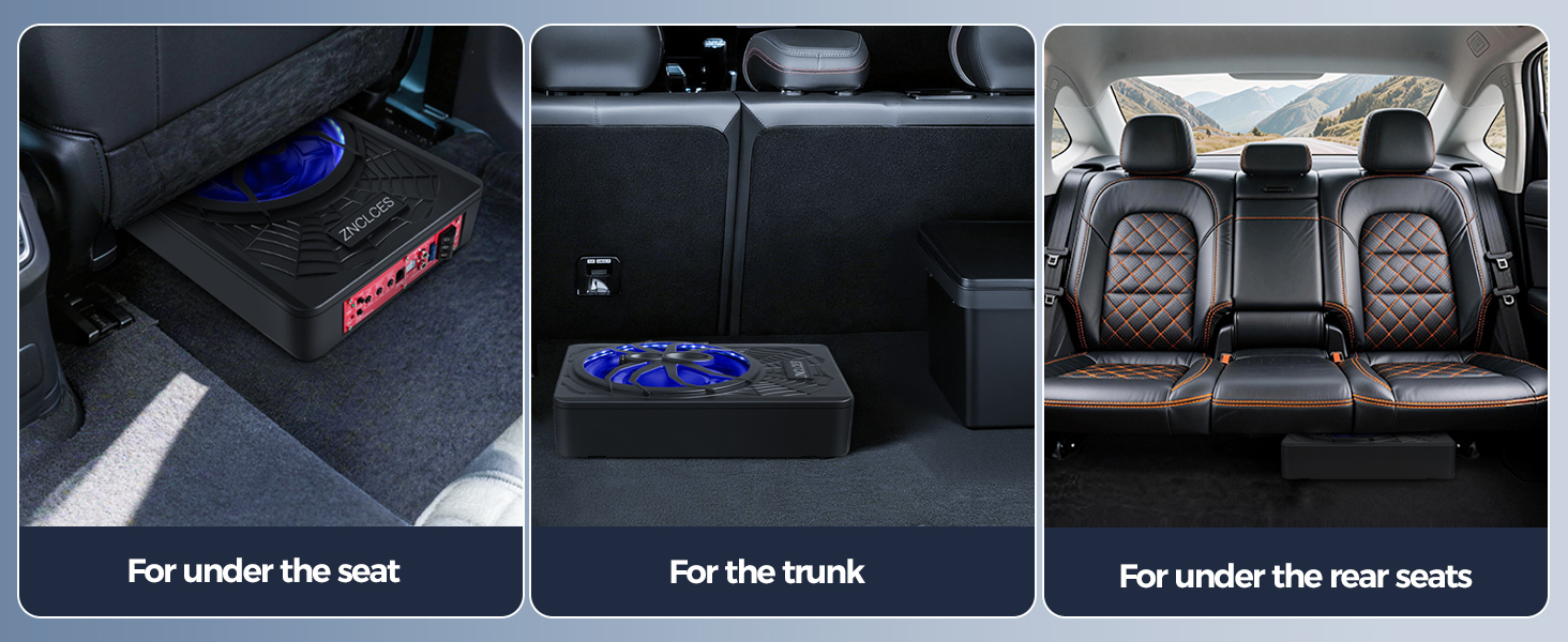 underseat subwoofer, subwoofer, subwoofer car, car subwoofer, car subwoofer amp combo