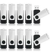 8GB Flash Drive USB Memory Stick 10 Pack, Bulk Thumb Drives Swivel Jump Drives USB Storage Flash ...