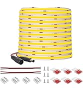 FCOB COB LED Strip Light 32.8FT, 24V High Density 2700K Warm White Dimmable Flexible Light Strip ...