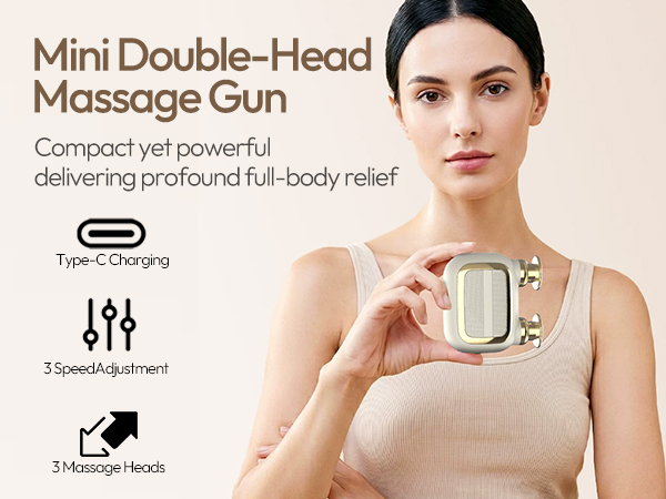 mini double head massage gun