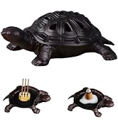 Incense Burner, Incense Holder with Incense Stick Holder, Vintage Censer Metal Turtle Ash Catcher...