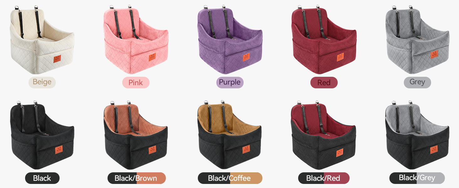 Washable dog car seat