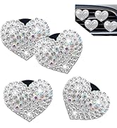 Diamall 4 PCS Car Air Vent Clips, Bling Crystal Heart Aroma Diffusers, Air Fresheners Vents Clips...