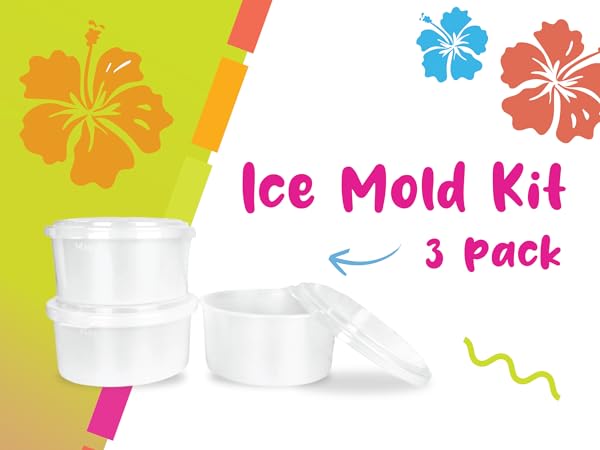 3 Pack Ice Mold Kit with Lids