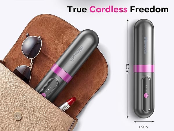 Portable Cordless Hair Straightener Comb, Pocket-Sized for On-the-Go Use