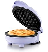 Holstein Housewares Personal/Mini Waffle Maker, Non-Stick Coating, Lavender - 4-inch Waffles in M...