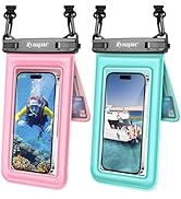 [Up to 8.5''] Waterproof Phone Pouch Floating, Double Bags Waterproof Phone Case with Lanyard for...