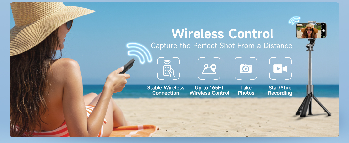 SYNCO 50m Wireless Control selfie monitor screen