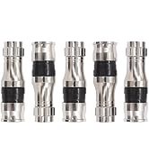 mxuteuk 5PCS RG11 F Type Coaxial Cable Compression Connectors with Weather Seal Ring G024-BK-Z-5