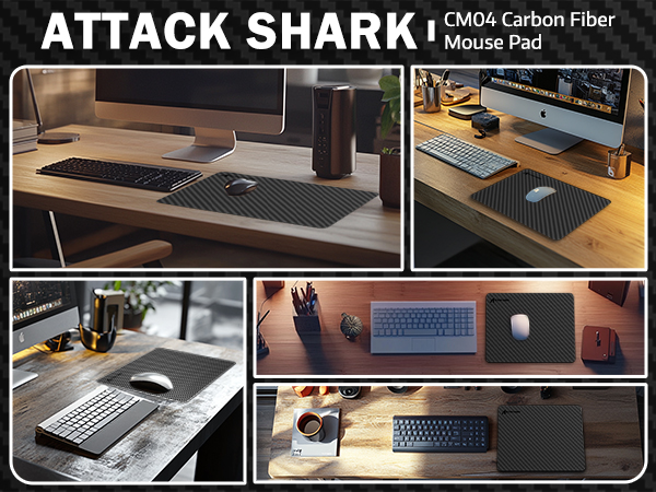 ATTACK SHARK CM04 Carbon Fiber Mouse Pad