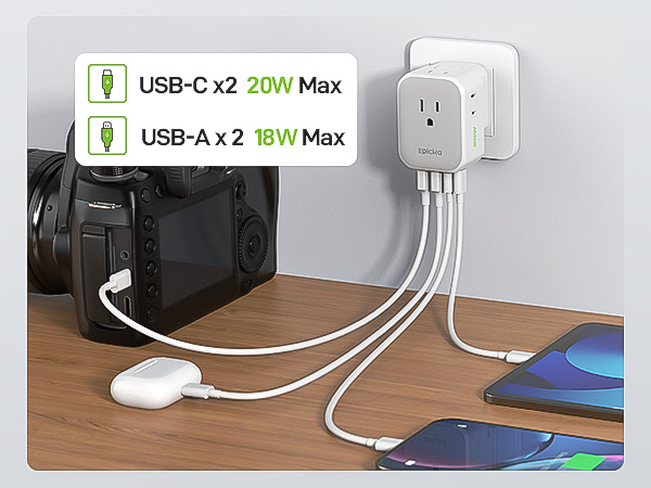 european travel plug adapter charger travel essentials for men women girl