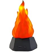 Lancoon 3D LED Fake Fire Flame Light with 3-Mode Flame Rechargeable Flickering Lamp Outdoor Campi...