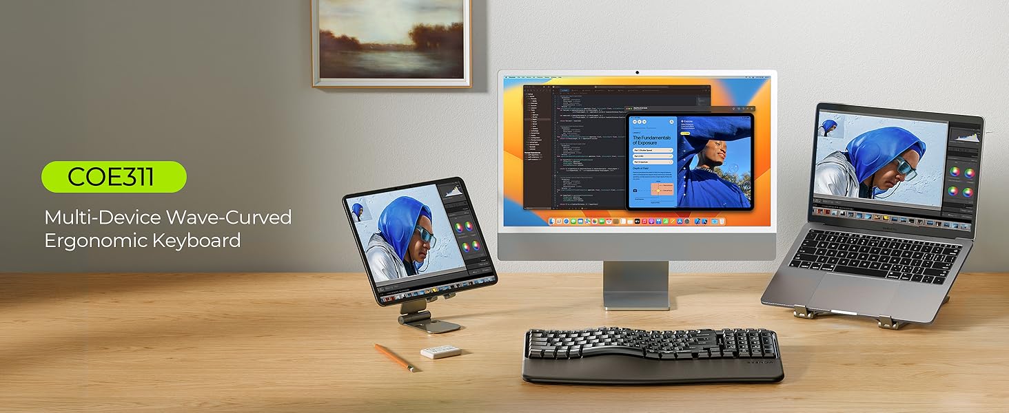 wireless ergonomic keyboard