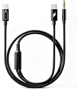SLINYA 2 in 1 USB C to 3.5mm Car AUX Cable, USB-C PD Charging Audio Adapter | Type C to 3.5mm AUX...