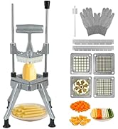 Commercial Vegetable Fruit Chopper, Heavy Duty Professional Food Dicer with 1/4" Blade, French Fr...