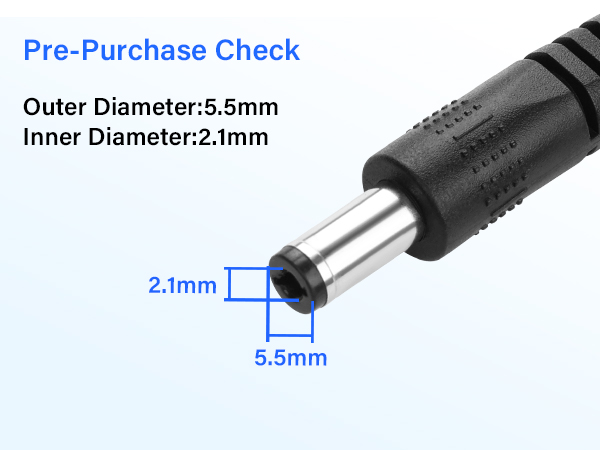 USB to DC 5521 Power Cord