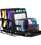 SUIDEK Multi USB Charging Station for Multiple Devices, 60W 10 Ports Multi Charger Station with Q...