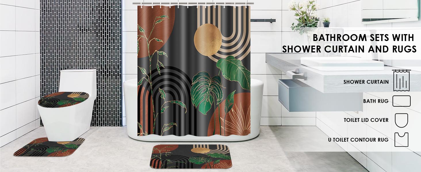 shower curtain set for bathroom and rug sets accessories accessory decor bath mat
