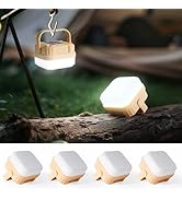 4 Packs Rechargeable Camping Lights LED Camping Lantern, 300LM, 3 Light Modes, Portable IP53 Wate...