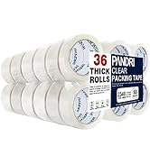 Clear Packing Tape, PANDRI 36 Rolls Heavy Duty Packaging Tape for Shipping Packaging Moving Seali...