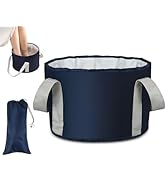 YCConcept Foot Soaking Tub Collapsible Bucket with Handle 4.7 Gallon/18 L Portable Wash Bag for F...