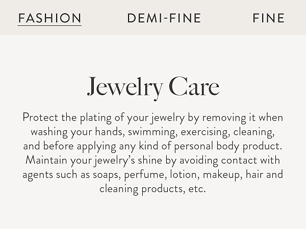 how to care for your fashion jewelry