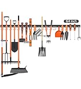 HORUSDY 64 Inch Adjustable Storage System, Wall Mount Tool Organizer, Tool Hangers for Mop and Br...