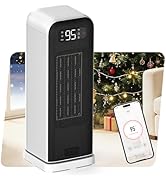 MORENTO Space Heaters for Indoor Use, Electric Portable Heater for Bedroom with Thermostat, WiFi ...