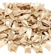 Gold Gift Wrap Bows - 50pcs Elegant Reusable Bows for Gift Wrapping, Party Decorations, Wedding D...