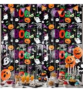 NEBURORA 2 Pcs Halloween Foil Fringe Curtains Backdrop Party Decorations | Photo Booth Props, 3.3...