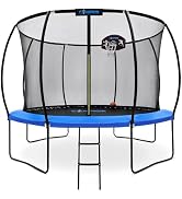 Pumpkin Trampoline with Basketball Hoop &amp; Inner Enclosure - Safe, Durable,Family Fun - Heavy Duty...