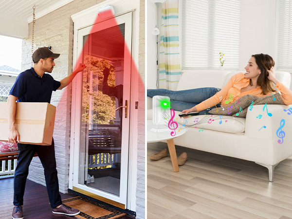 motion sensor doorbell chime alarm